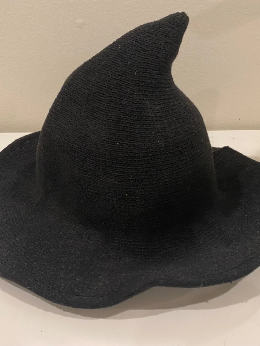 Adult Curved Witch Hat Costume Accessory Black Halloween